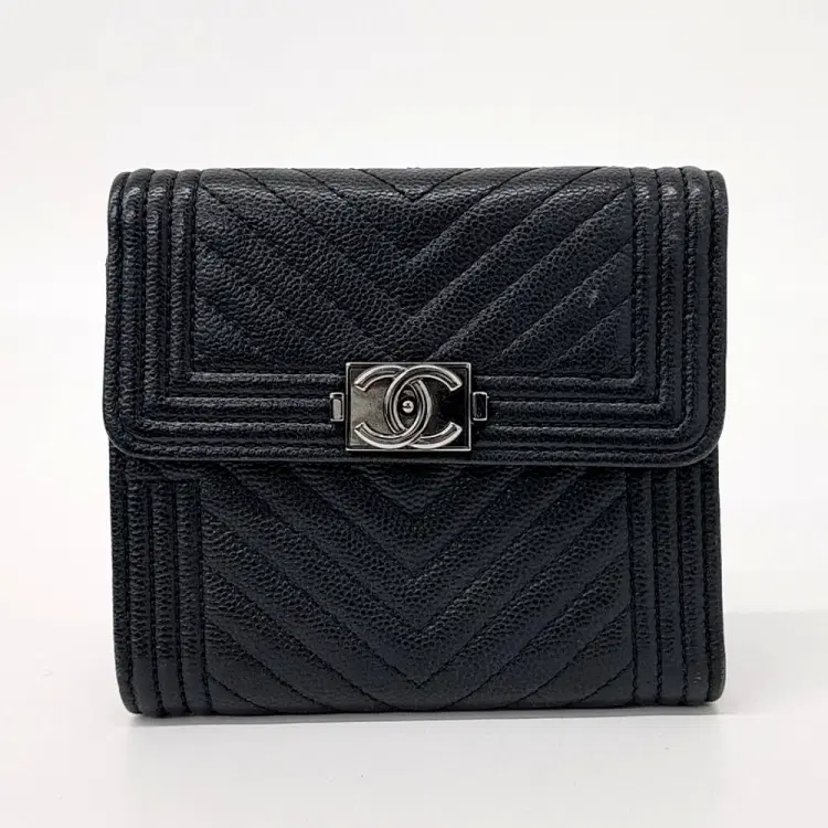 Chanel Caviar Boy Chevron Bifold Wallet-Hover-Image