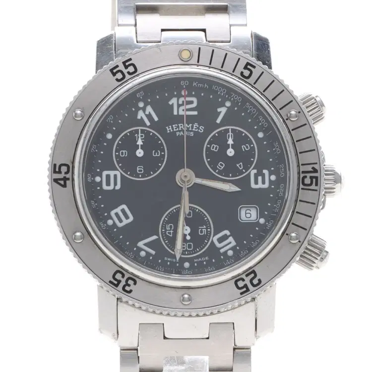 Hermès Clipper Chrono Steel Watch (Cl2.910)-Hover-Image