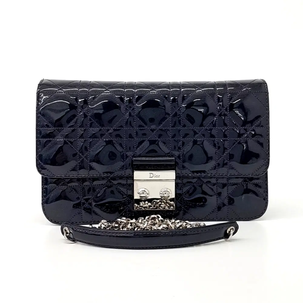 Christian Dior Patent Cannage Crossbody Bag