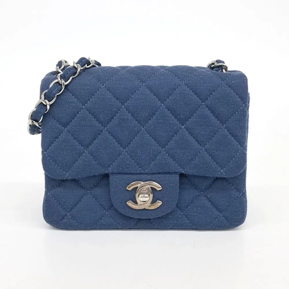 Chanel fabric chain crossbody bag