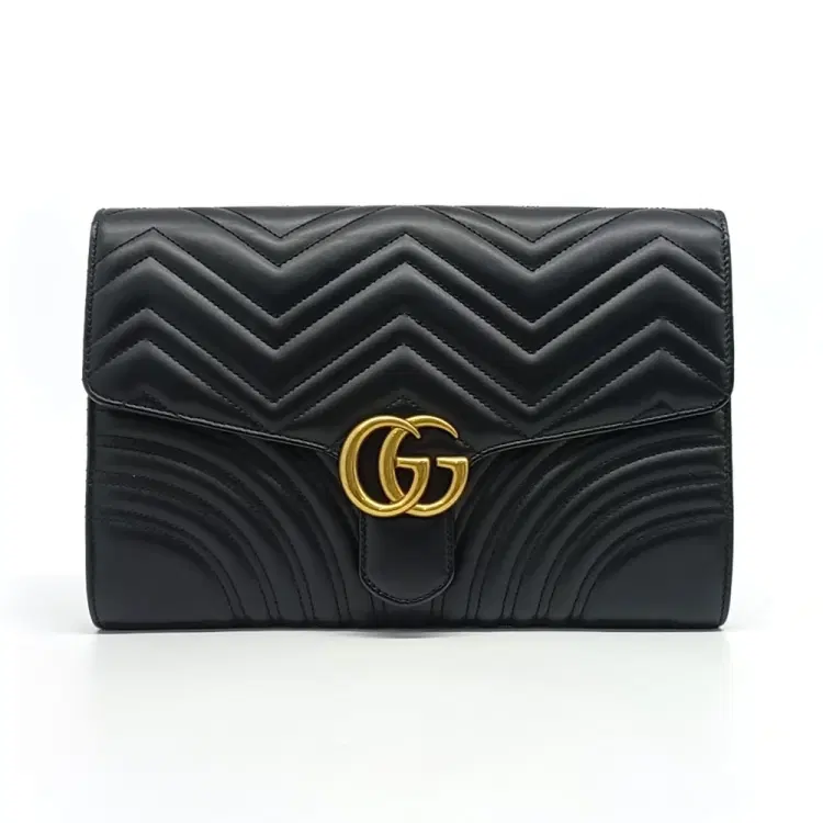 Gucci Marmont Matelassé Clutch (498079)-Hover-Image