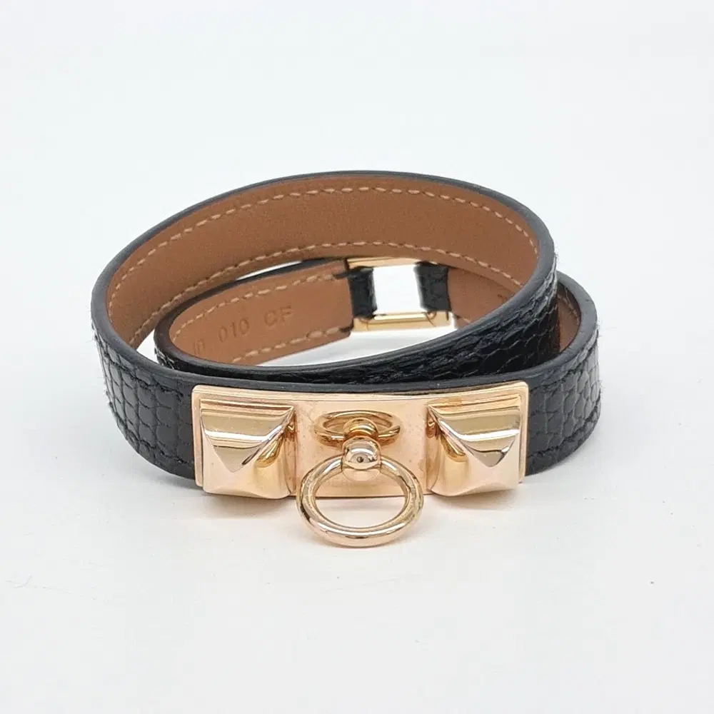Hermes Lizard Double Revolver Bracelet (C)