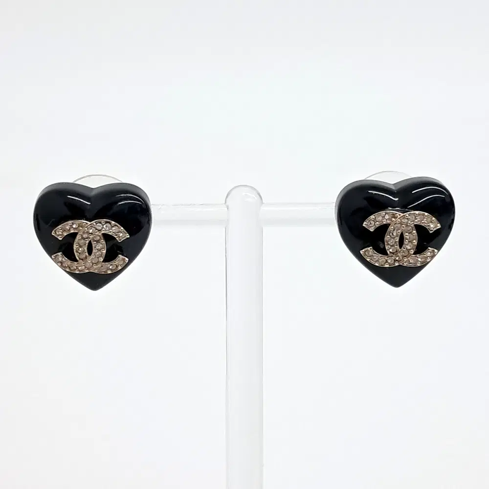 Chanel heart earrings