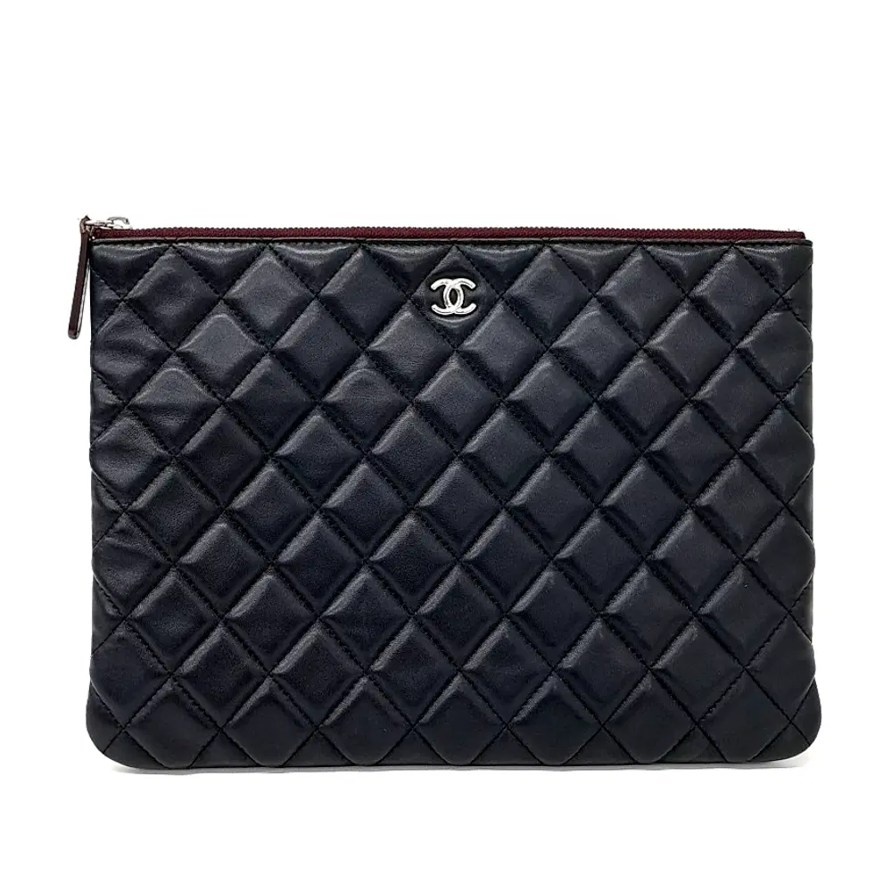 Chanel Lambskin Clutch New Medium