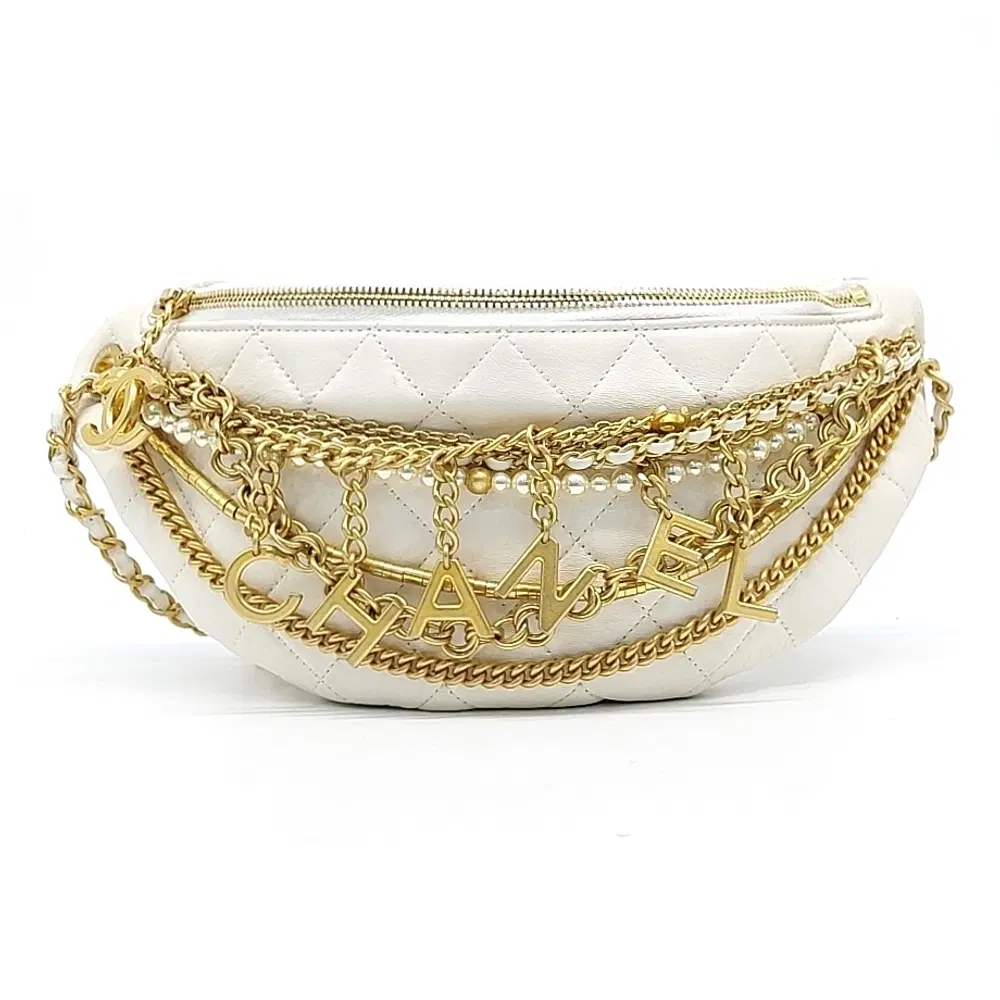 Chanel chain-embellished waist bag