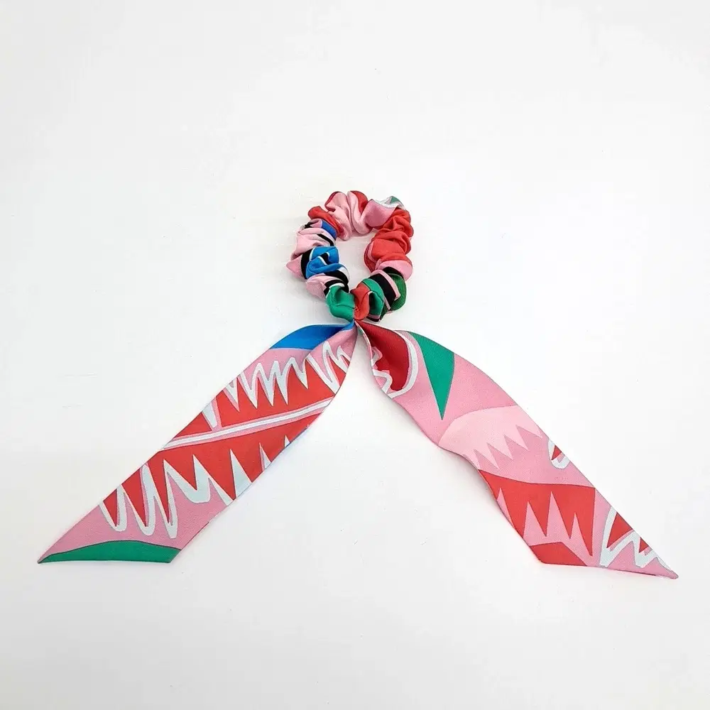 Hermes silk hair scrunchie