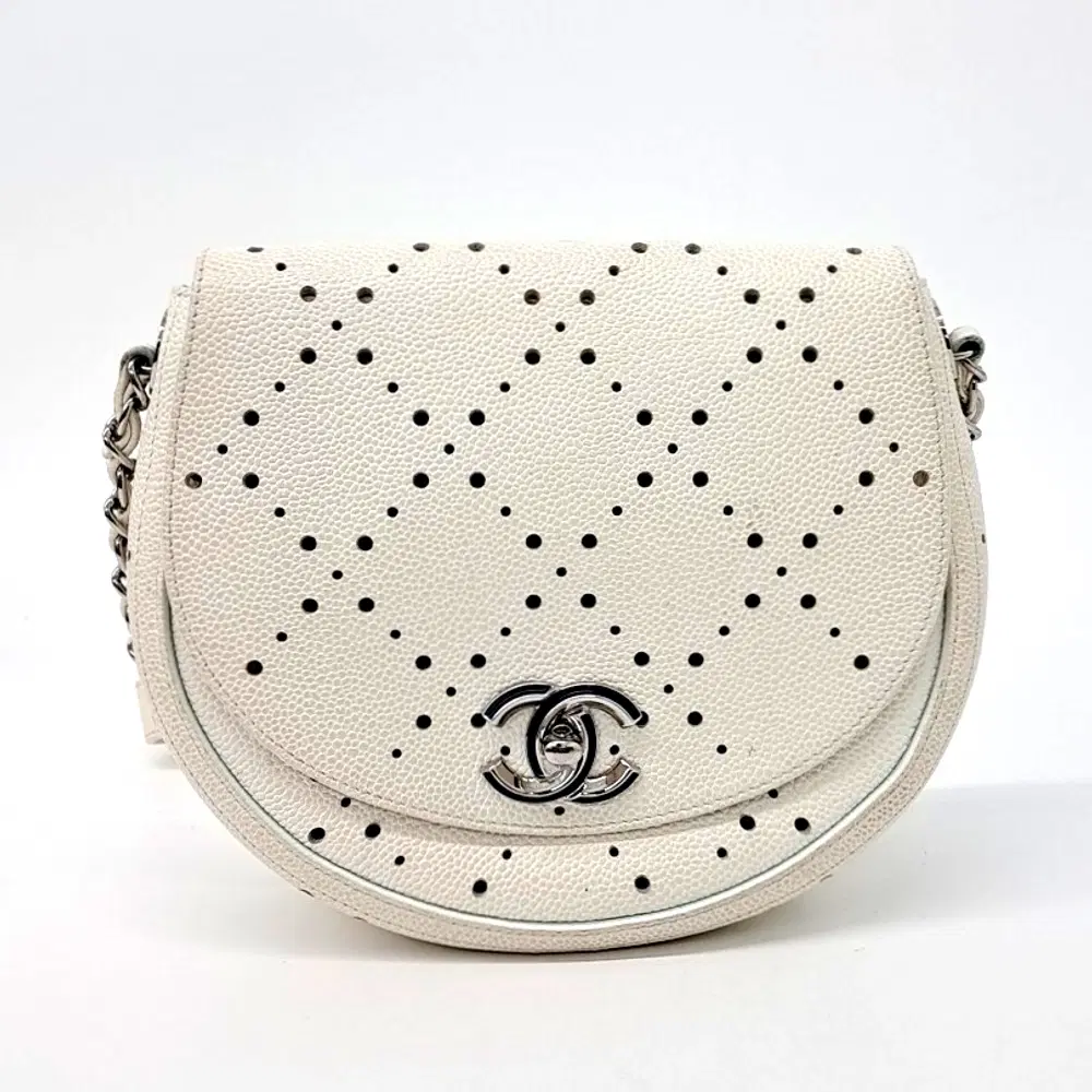 Chanel Caviar Punching Crossbody Bag