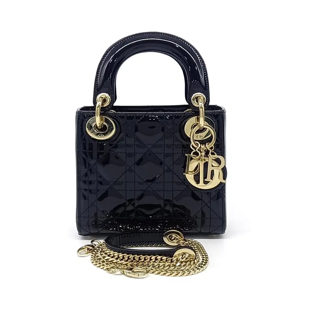 Christian Dior Patent Lady Bag Mini M0505OVRB