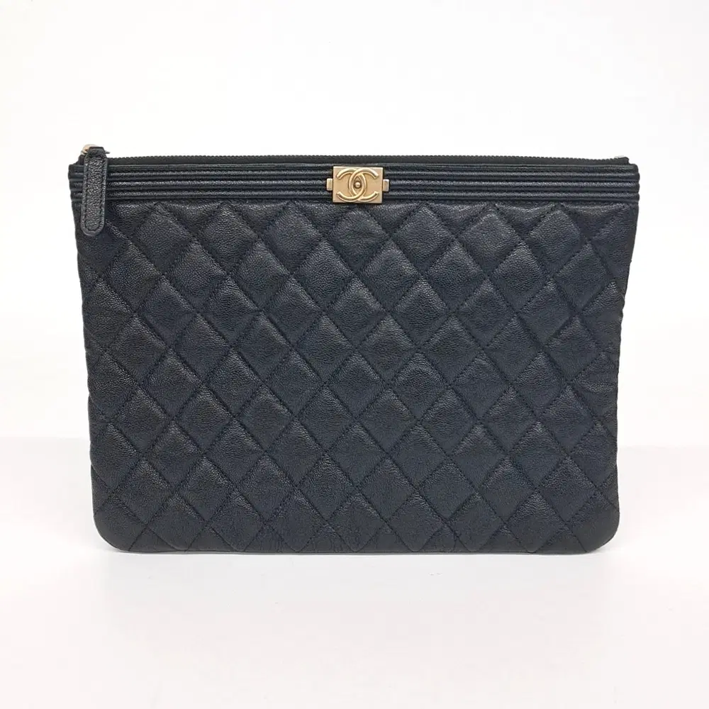 Chanel Caviar Boy Clutch New Medium