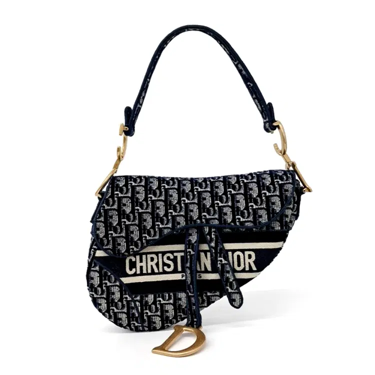 Christian Dior Velvet Oblique Saddle Bag-Hover-Image