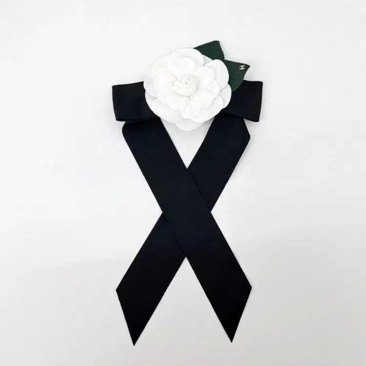 Chanel Valletta Camellia Ribbon Pin-Hover-Image