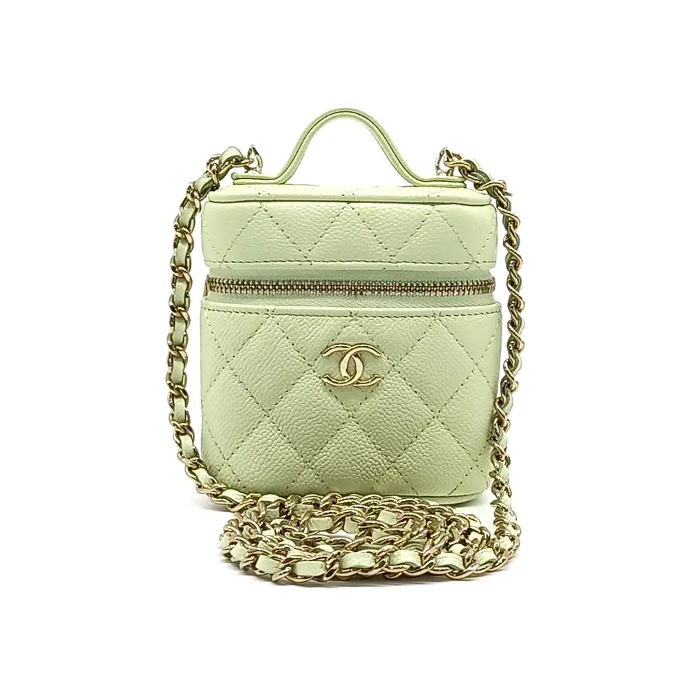 Chanel Caviar Mini Vanity Cosmetic Crossbody Bag