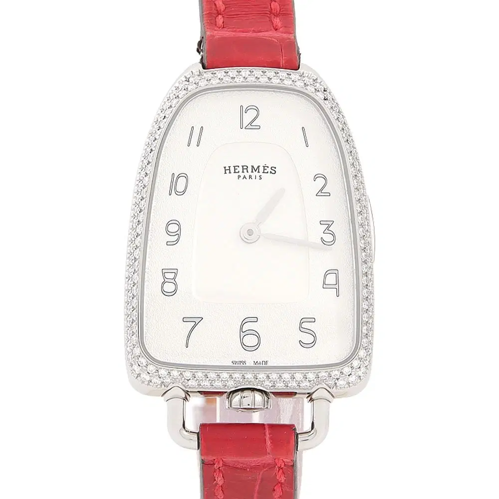 Hermès Gallop D'Hermès Diamond Steel Watch (Ga1.230)
