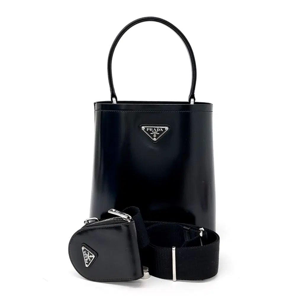 Prada Brushed Pannier Tote Bag (1BA319)