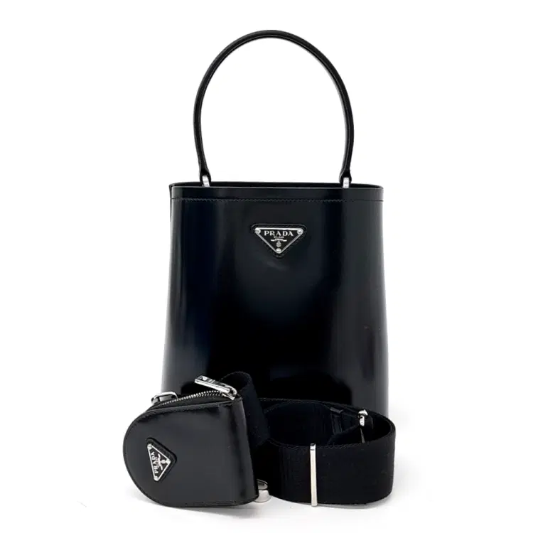 Prada Brushed Pannier Tote Bag (1BA319)-Hover-Image