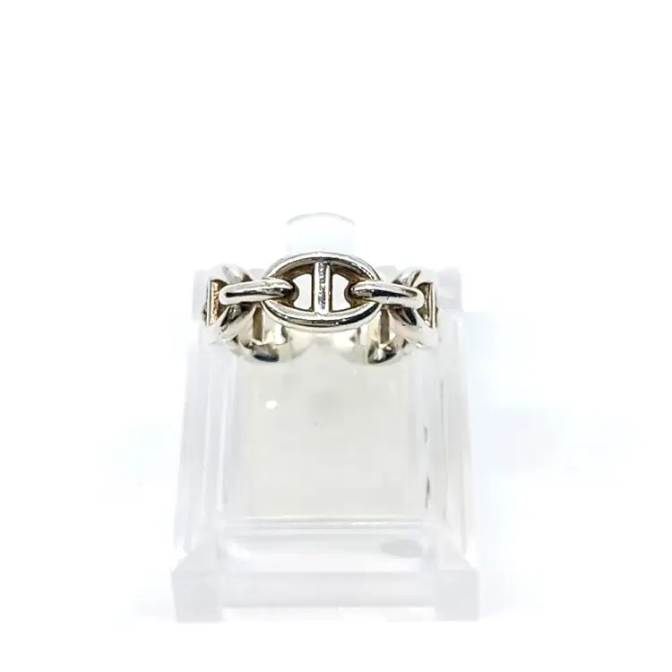 Hermes silver chandelier ring-Hover-Image