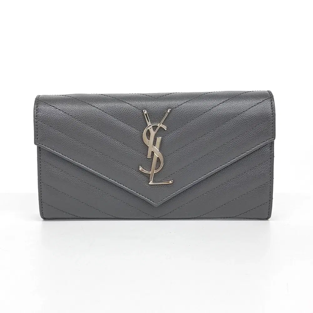 Saint Laurent Cassandra Flap Long Wallet And Clutch (393965)
