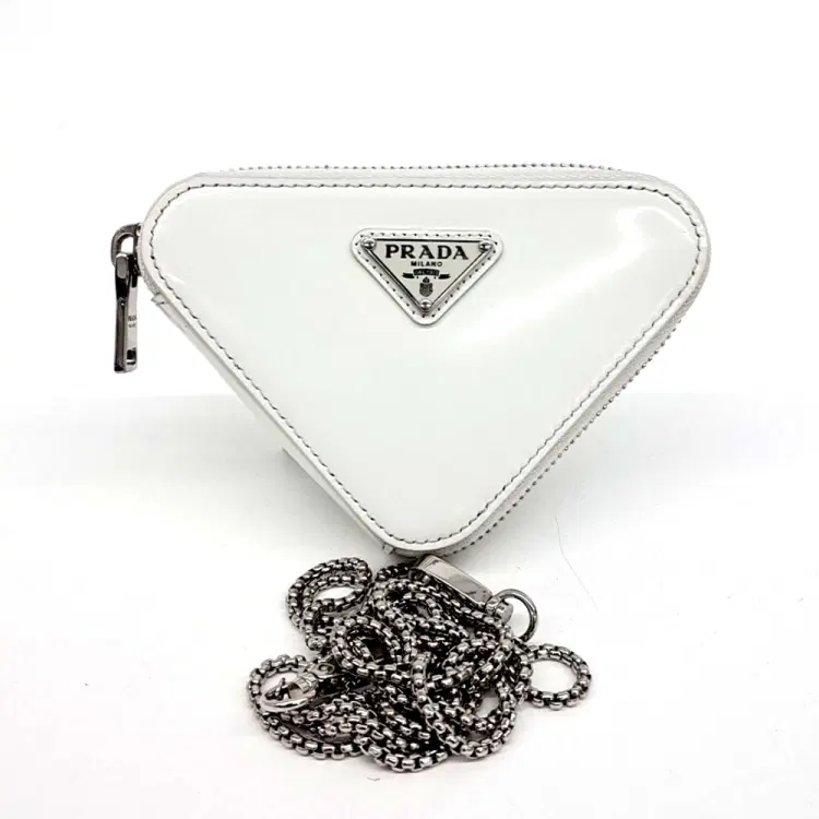 Prada Triangle Mini Chain Cross Bag-Hover-Image