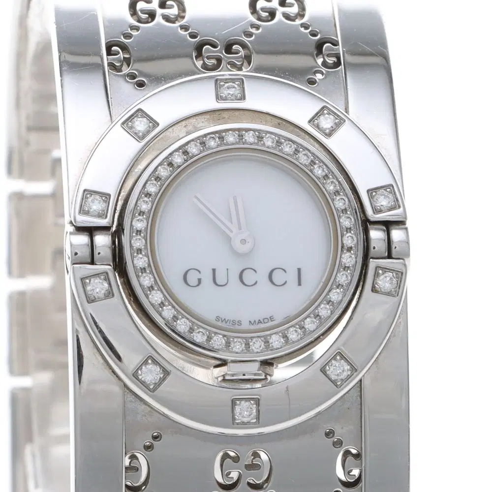 Gucci Twirl Diamond Steel Watch (112)