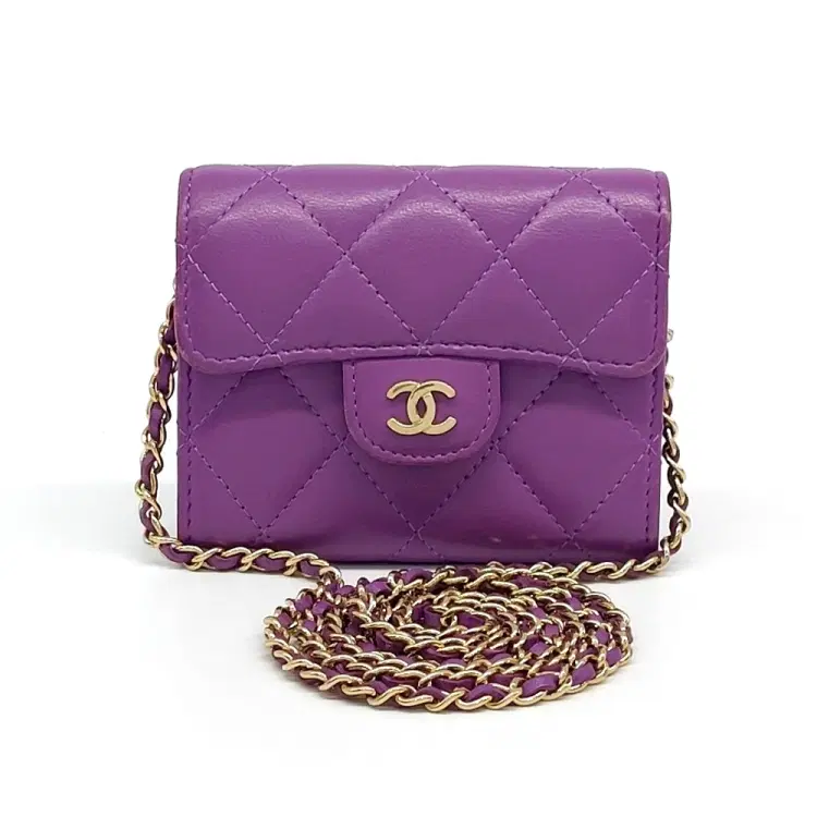 Chanel Lambskin Chain Card Wallet Ap0238-Hover-Image