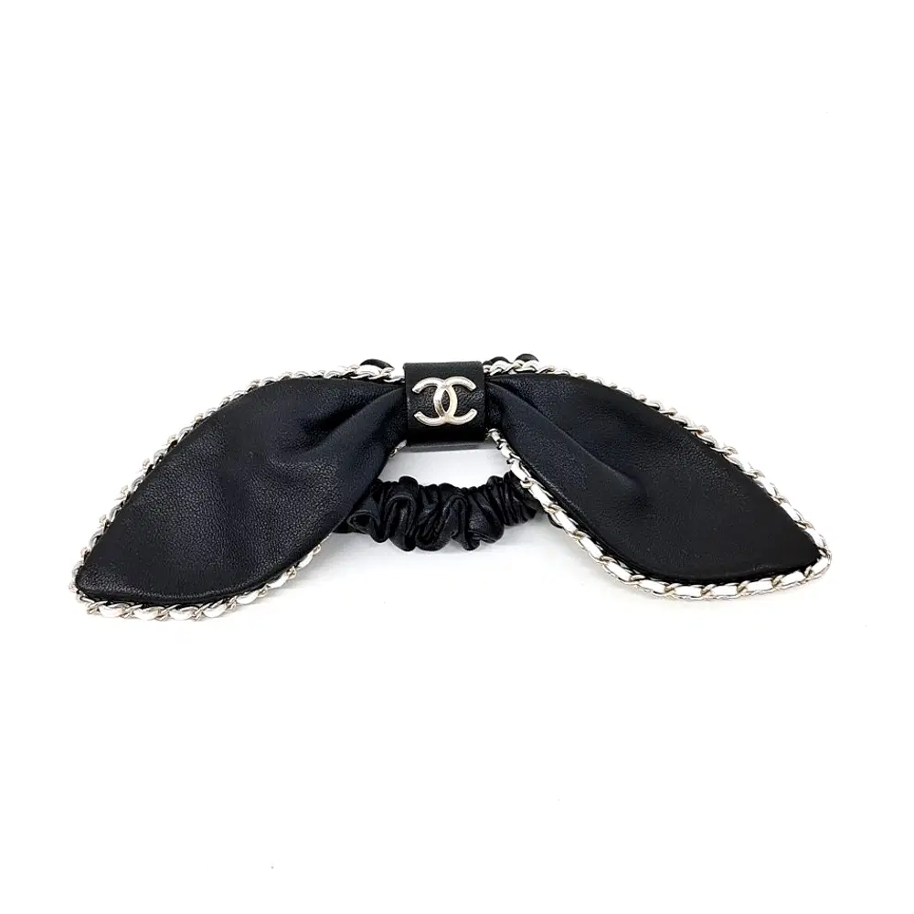 Chanel Leather Hair Scrunchie