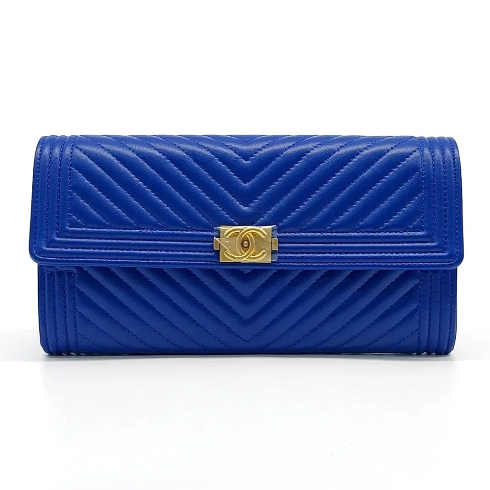 Chanel Chevron Boy Long Wallet