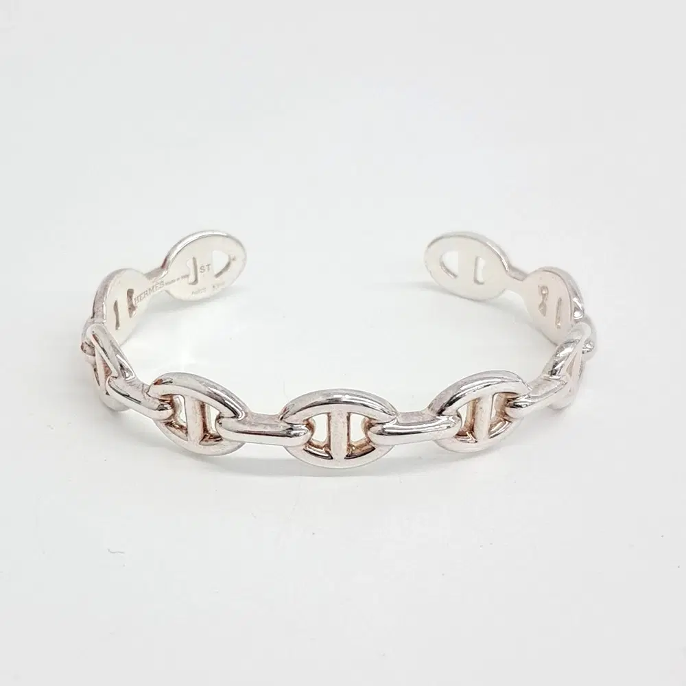 Hermes Silver Chandal Bangle Bracelet