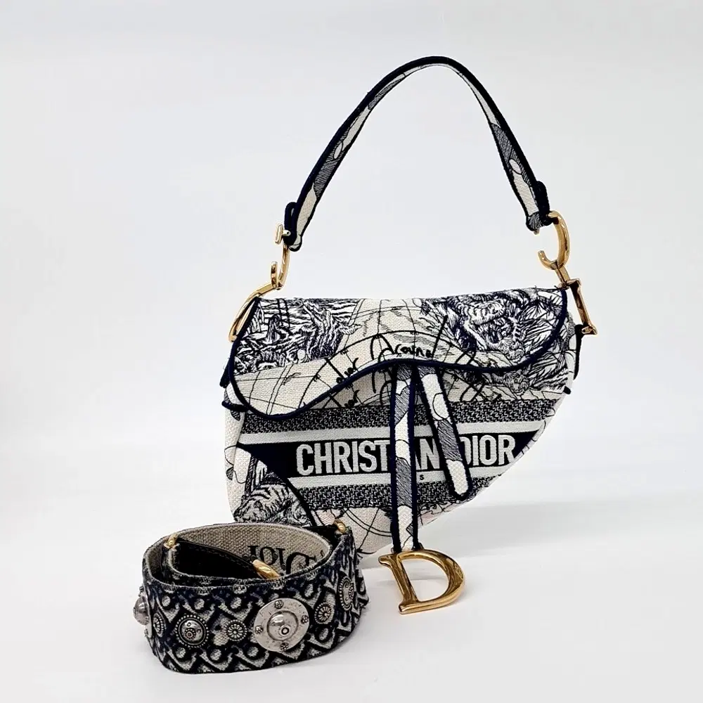 Christian Dior Saddle Bag + Strap