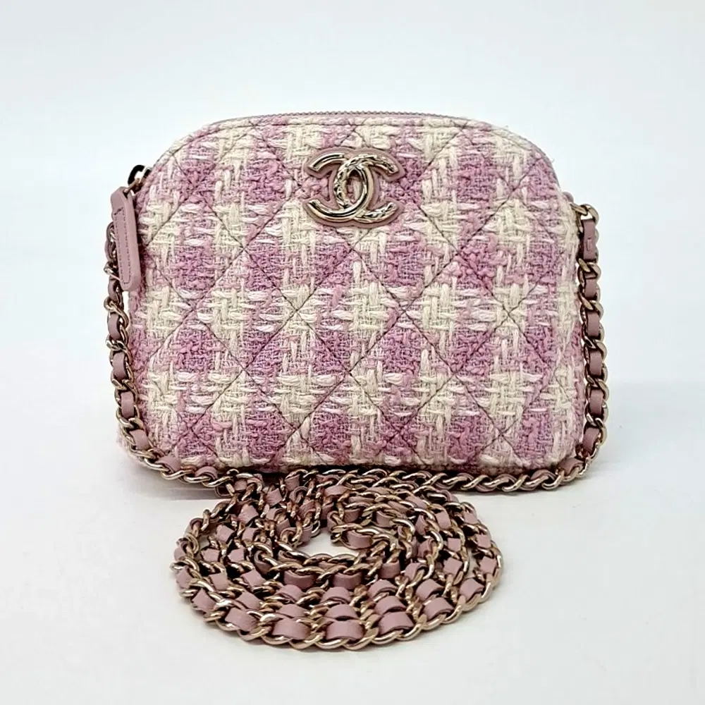 Chanel Tweed Mini Cross Bag