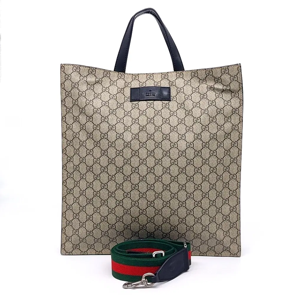 Gucci Supreme Pvc Tote And Shoulder Bag (456217)