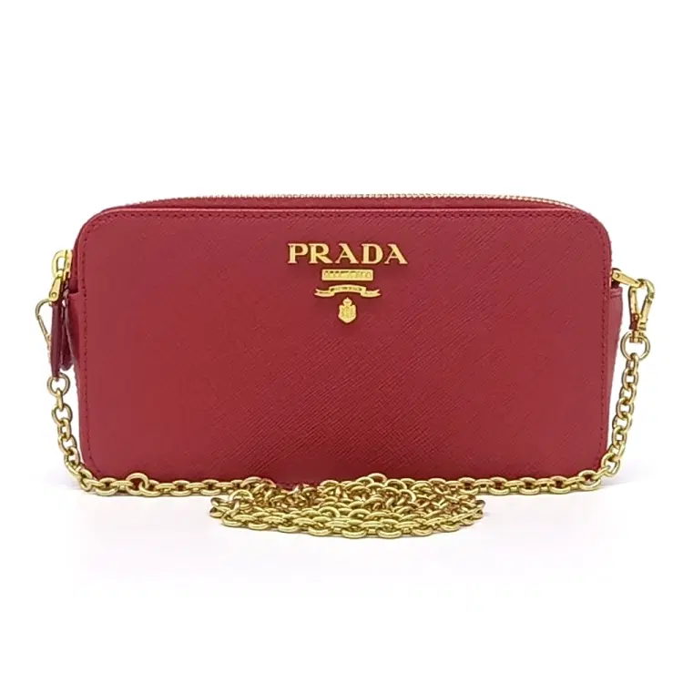 Prada Saffiano Mini Chain Bag (1Dh010)-Hover-Image
