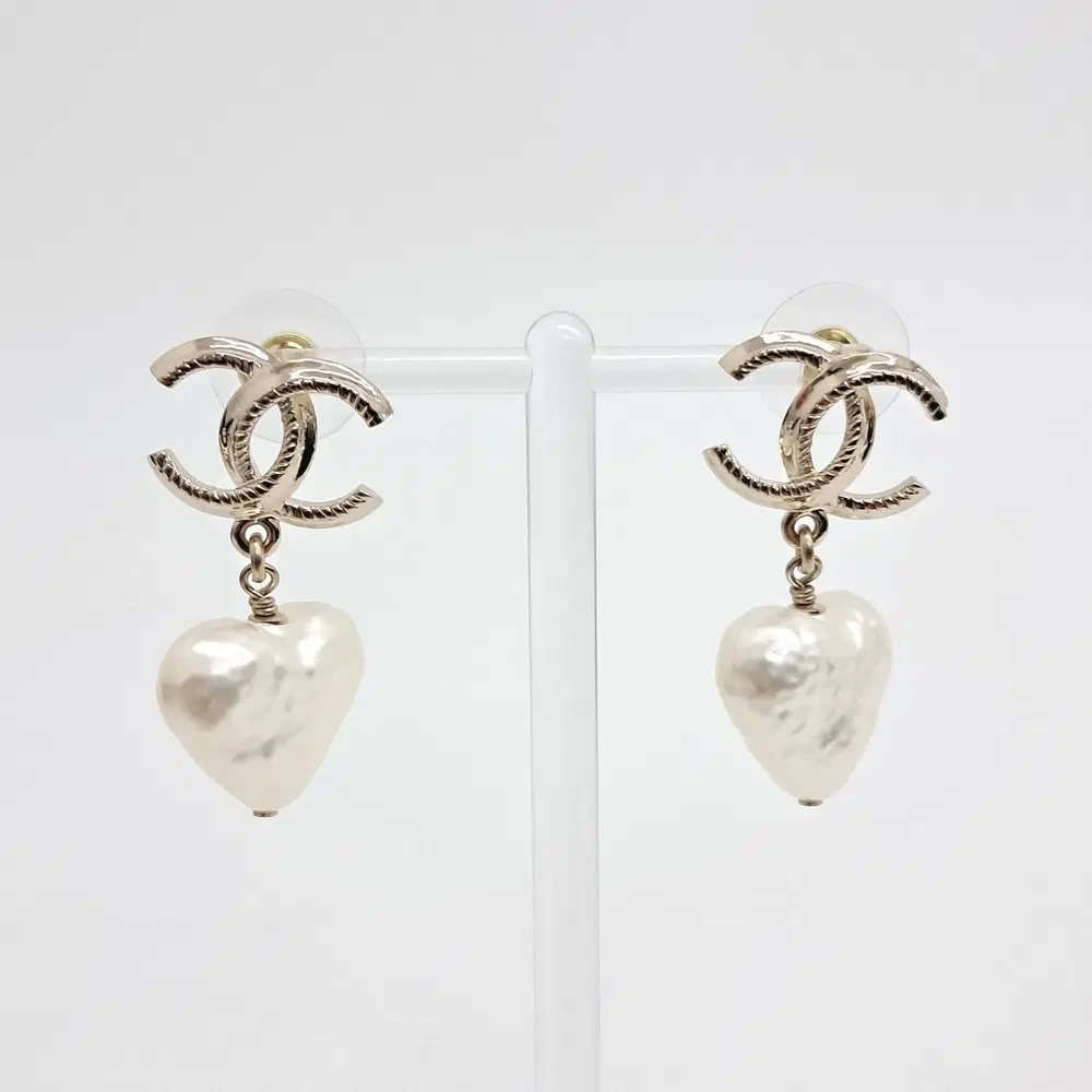 Chanel Pearl Logo Earrings