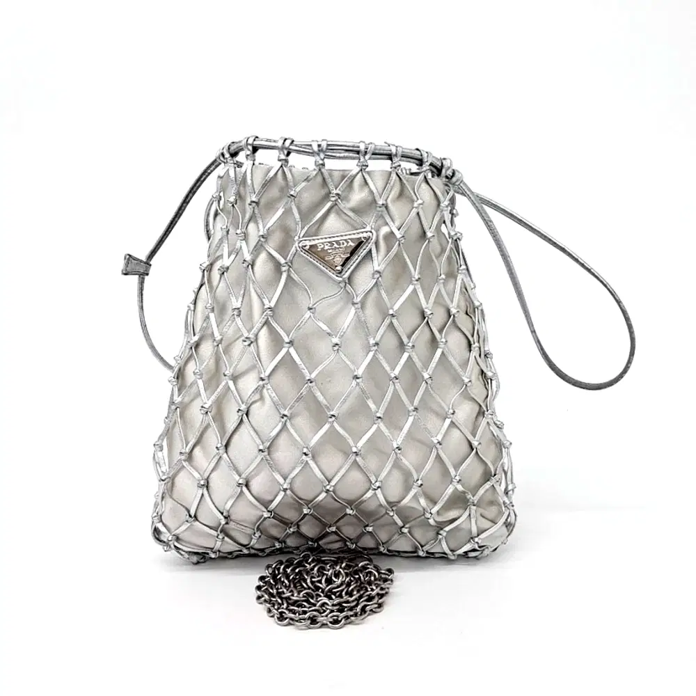 Prada Mesh Satin Cross Bag