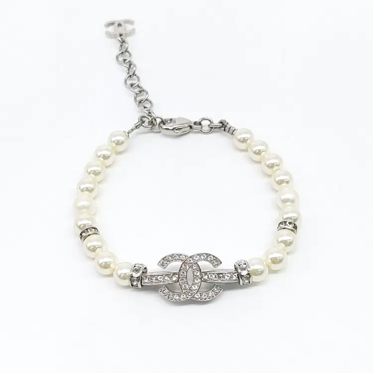 Chanel Logo Pearl Bracelet-Hover-Image