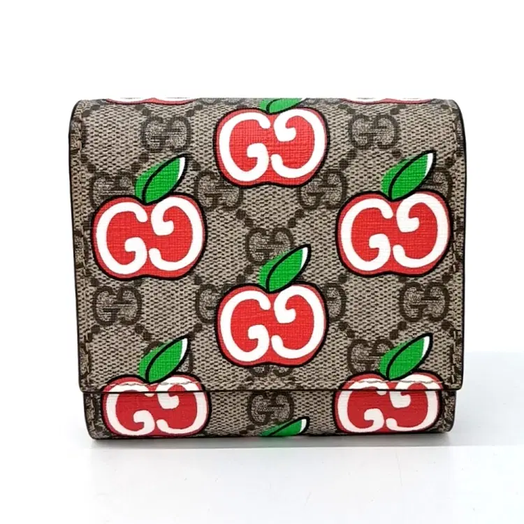 Gucci Gg Supreme Apple Half Wallet (624884)-Hover-Image