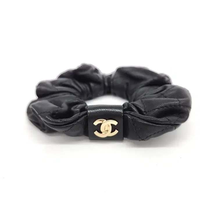 Chanel Leather Hair Scrunchie-Hover-Image