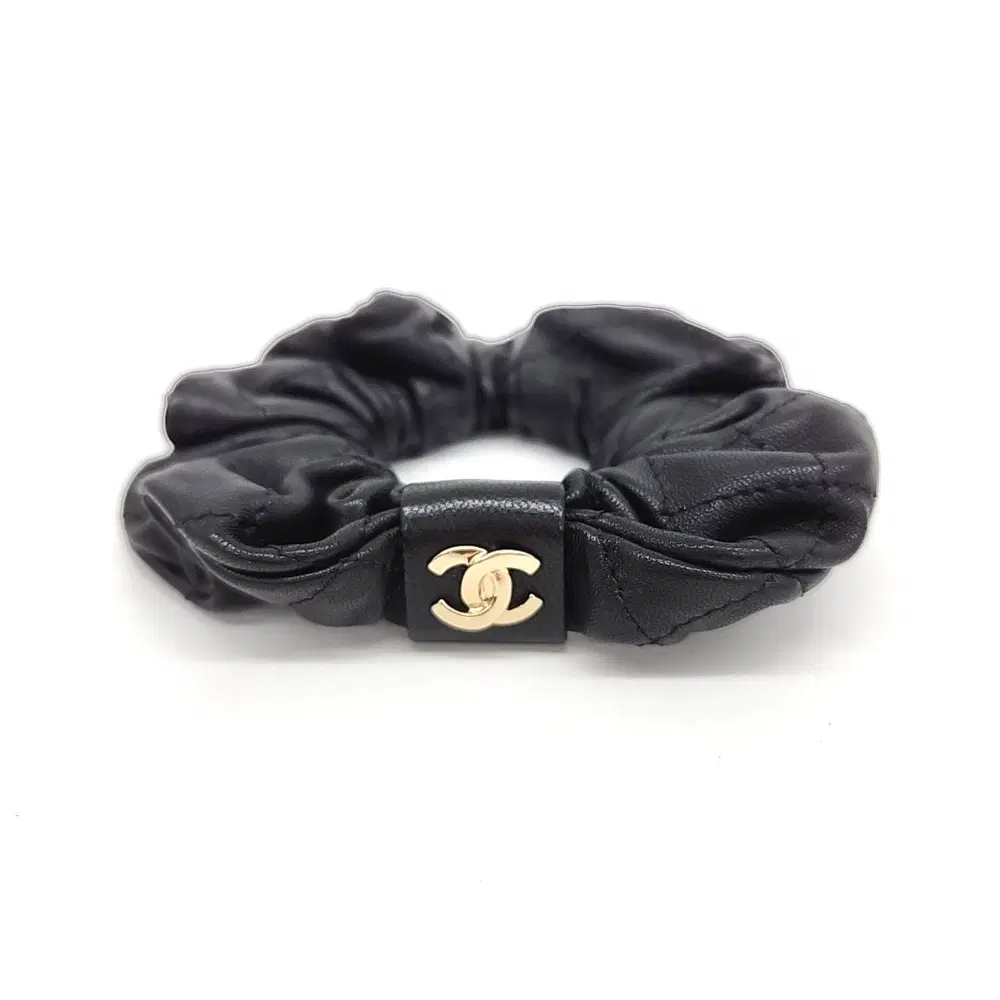 Chanel Leather Hair Scrunchie