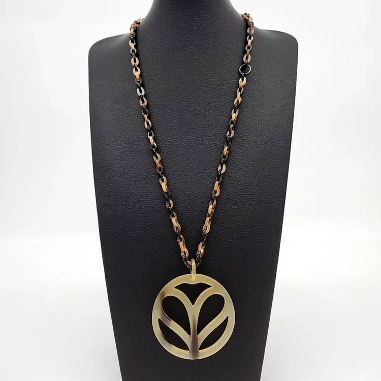 Hermes Horn Necklace-Hover-Image