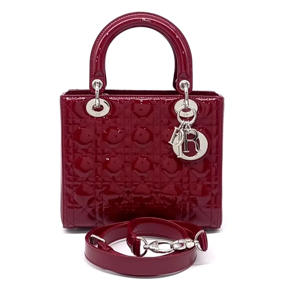 Christian Dior Patent Lady Bag Medium Vrb44551