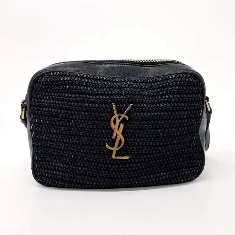 Saint Laurent Roux Raffia Camera Bag (612542)-Hover-Image