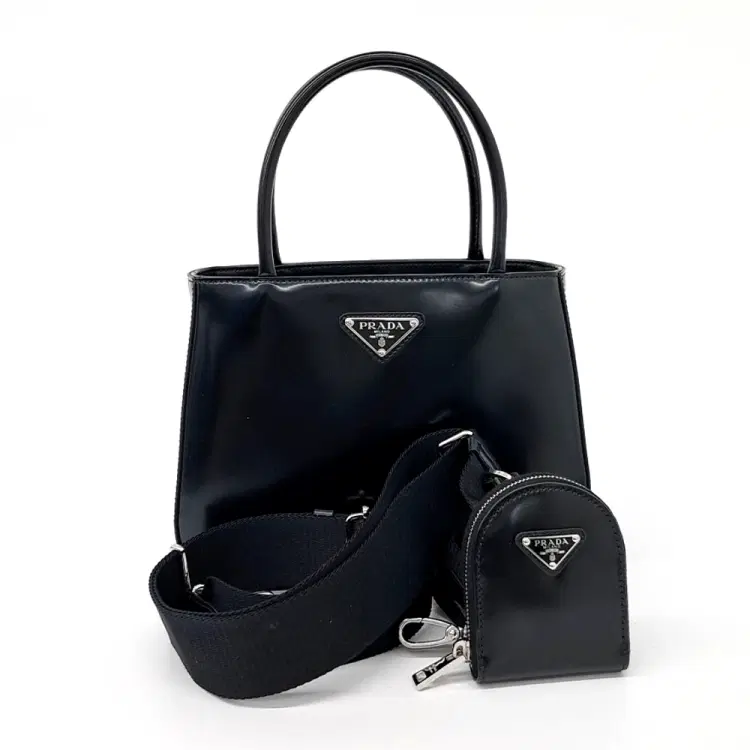 Prada Brushed Tote And Shoulder Bag-Hover-Image