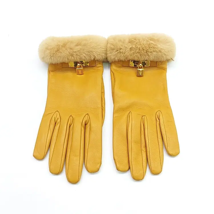 Hermes Mink-Trimmed Kelly Gloves-Hover-Image