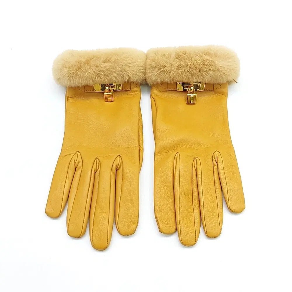 Hermes Mink-Trimmed Kelly Gloves