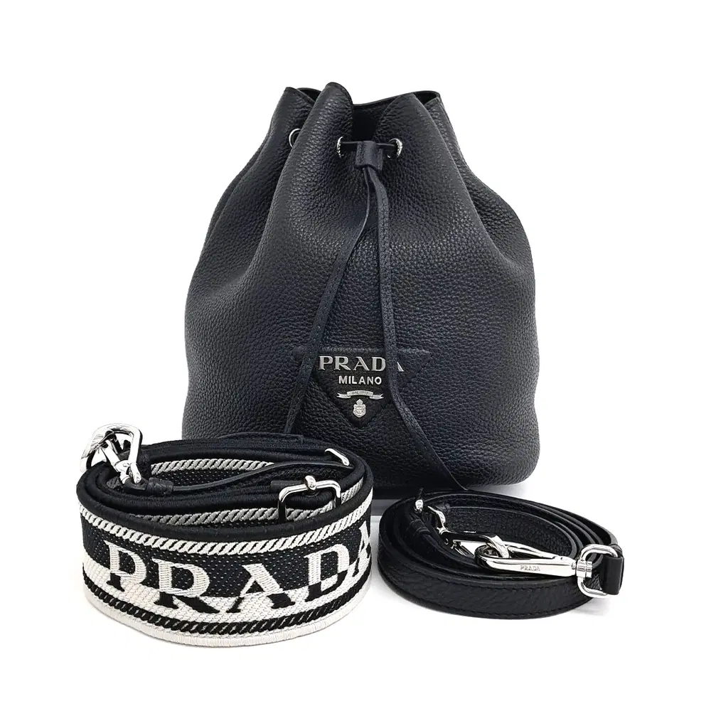 Prada Vitello Dino Bucket Bag (1Be060)