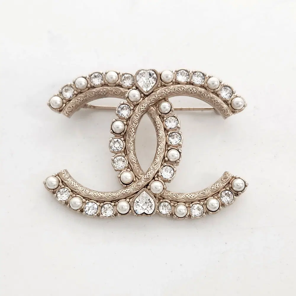 Chanel Logo Plaque Brooch