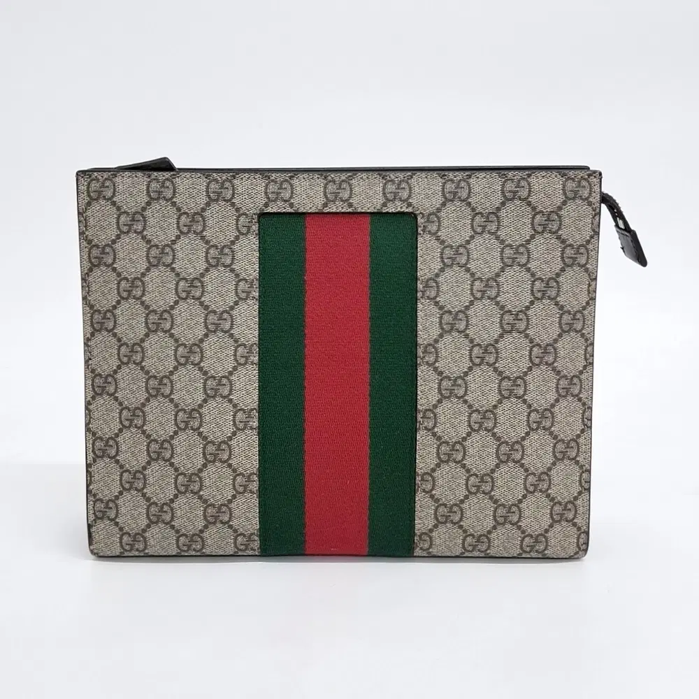 Gucci Gg Supreme Web Pouch (475316)
