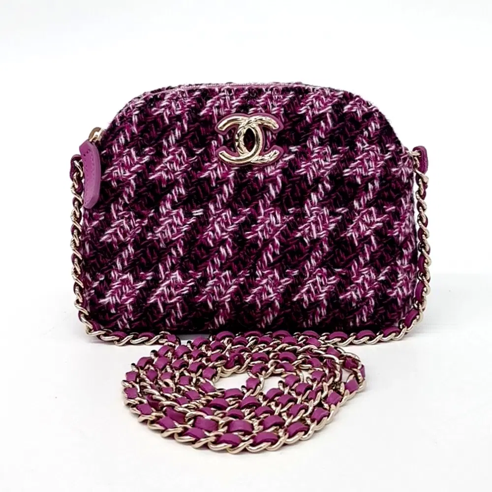 Chanel Tweed Mini Cross Bag