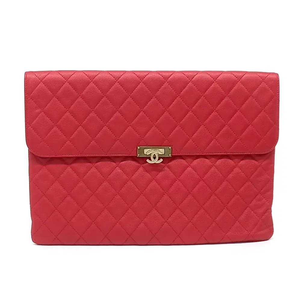 Chanel Caviar Flap Clutch Large