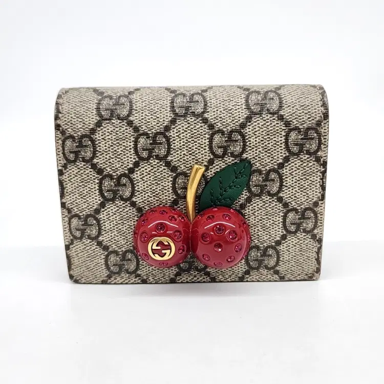 Gucci Cherry Pvc Half Wallet (476050)-Hover-Image