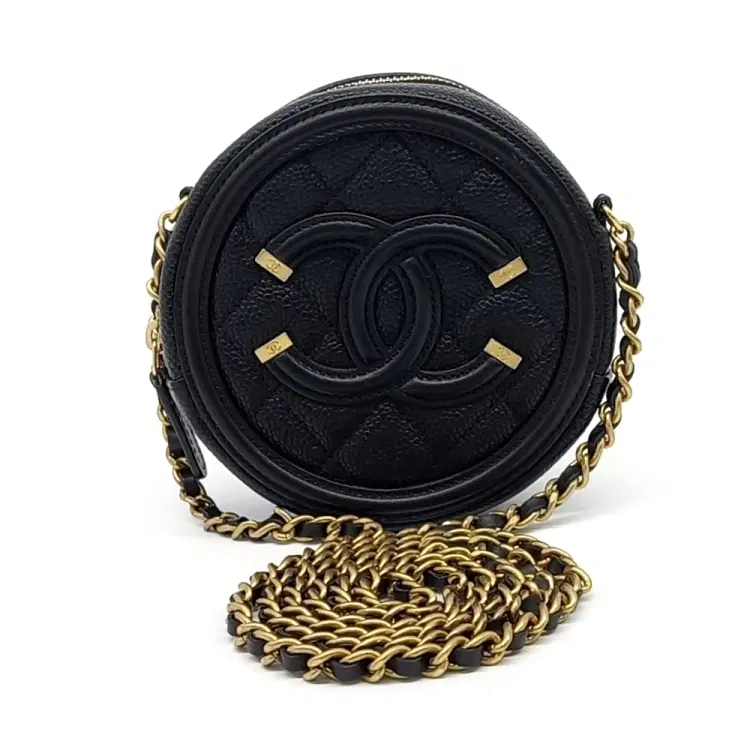 Chanel Caviar Round Mini Crossbody Bag-Hover-Image